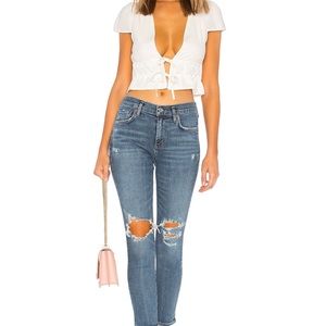 AGOLDE Sophie High Rise Skinny Crop